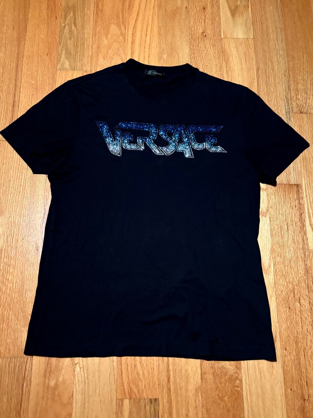 Versace Rhinestone Embossed Tshirt - Picture 1 of 4